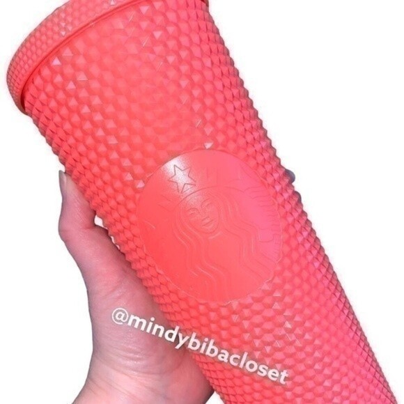 Starbucks 2022 Summer Dragonfruit studded shiney bling venti tumbler limited cup - Picture 2 of 5